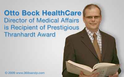 Otto Bock HealthCare Director of Medical Affairs is Recipient of Prestigious Thranhardt Award