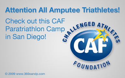 Challenged Athletes Foundation Announcing the Inaugural CAF Paratriathlon Camp