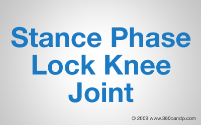 Stance Phase Lock Knee Joint